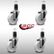 Service Caster 4'' SS Nylon Wheel Swivel 1-5/8'' Expanding Stem Caster Set, 4PK SCC-SSEX20S414-NYS-158-4 - alternate 2